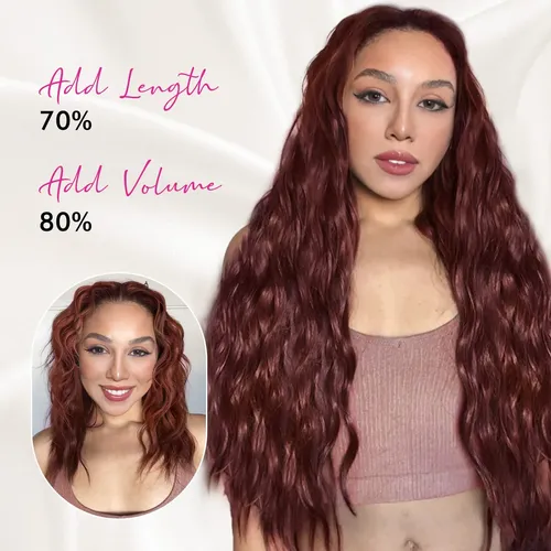 Extensiones Cabello Clip Set 5 Ondas Largas Chocolate 61cm