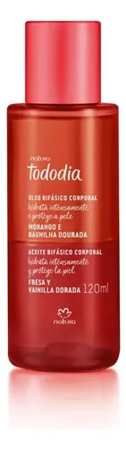 Oleo bifásico corporal Tododia fresa y vainilla dorada
