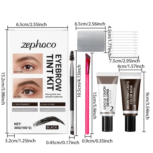 +kit De Tinte De Pestañas Y Cejas De Larga Duración/