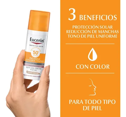 Protector Solar Eucerin Facial Pigment Control Tinted Fps50+