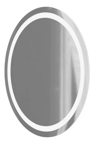 Espejo Circular Con 3 Tipos De Luces Led Gris