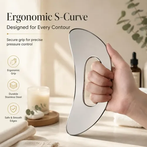 Set 4 En 1 Gua Sha Acero Para Masajes Y Recuperación