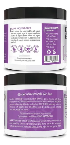 Exfoliante Corporal Purescrubs Sal Mar Muerto Lavanda 473ml