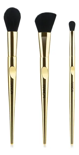 Set De 3 Brochas De Maquillaje Doradas