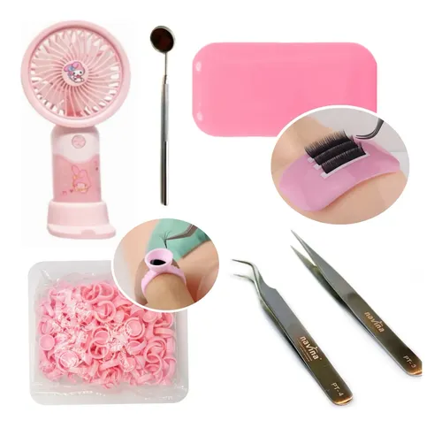 Kit Insumos Basico Lashista Inicial Extensiones De Pestañas