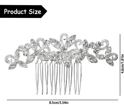 Peineta De Novia Con Rhinestone,accesorios Para El Cabello