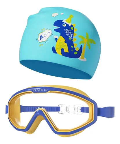 De Natación Para Niños, Gorro De Azul Amarillo