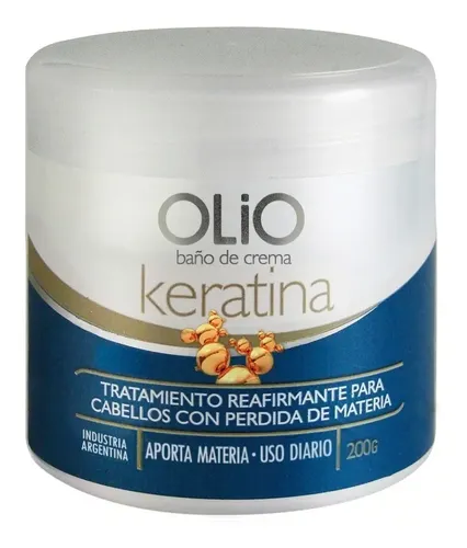 Baño De Crema Keratina Reparador Antifrizz Olio X 200gr