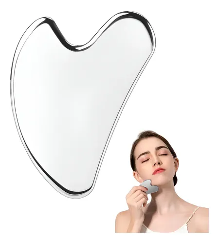 Masajeador Facial Y De Espalda Gua Sha De Acero Inoxidable