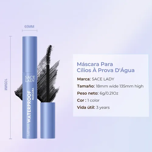 Sace Máscara De Pestañas Volumen Y Alargamiento Negro 6g