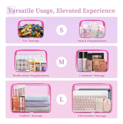 Bolsa De Maquillaje Tisratok Transparente Para Mujer Con Cie
