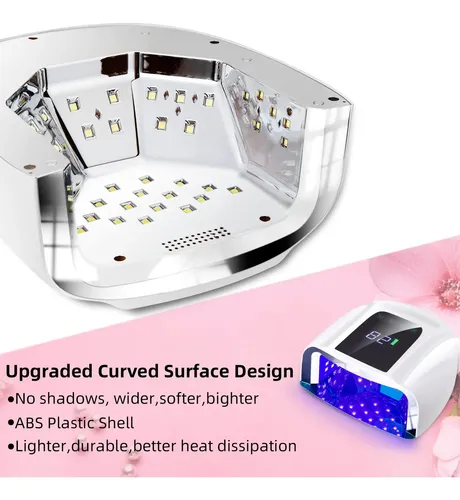Lámpara Led Uv Recargable 96 W Secadora Profesional Inalámbr