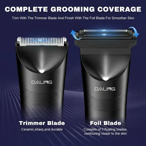 Cortadora de Pelo Daling 1871 Inalámbrica para Barba y Cuerpo con Pantalla Digital