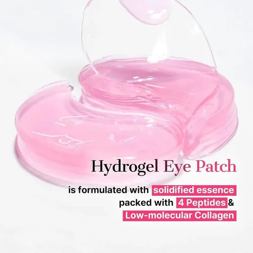 Parche Ocular De Hidrogel De Colágeno Con Péptidos Rosados X