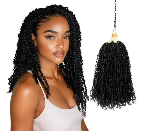 Cabello De Ganchillo Kulayss Yanky Twist, 30 Mechones, 8 Pul