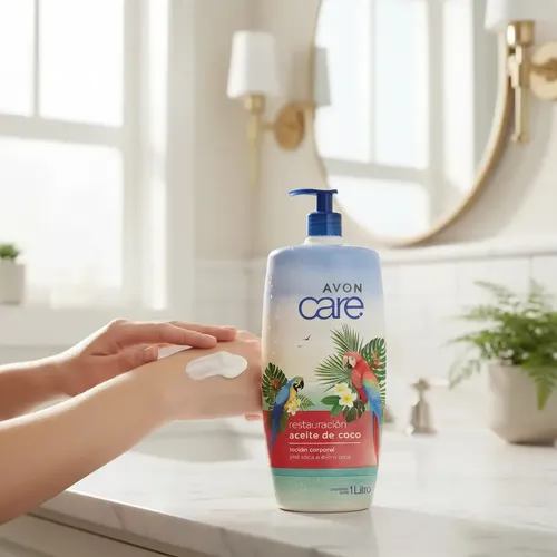 Locion Corporal Avon Care Aceite De Coco Edición Verano 1 Litro