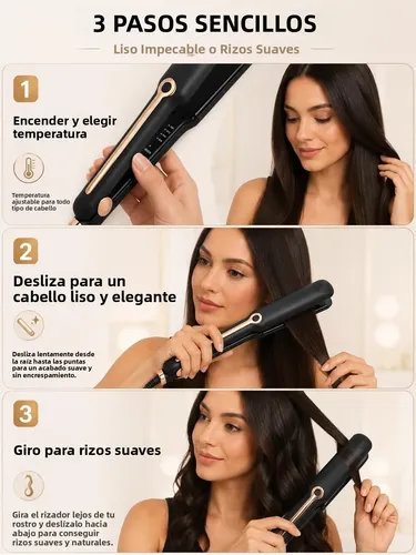 Plancha Alaciadora Rizadora Iónica 1 Pulgada Black-us