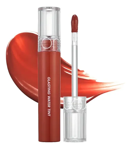 Labial Líquido Rom&nd Glasting Water Tint de Larga Duración, Tono Brick River #03