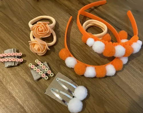 Amawa Vincha, Colitas Y Hebillas Con Pompones Para Pelo Color 324