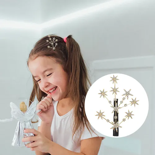 Pinza Para El Pelo Con Diamantes De Imitación Brillantes, 2