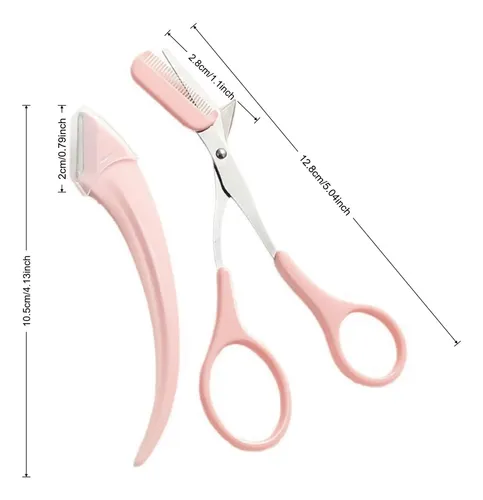 Kit De Corte De Cejas Con Tijeras De Afeitar Y Peine