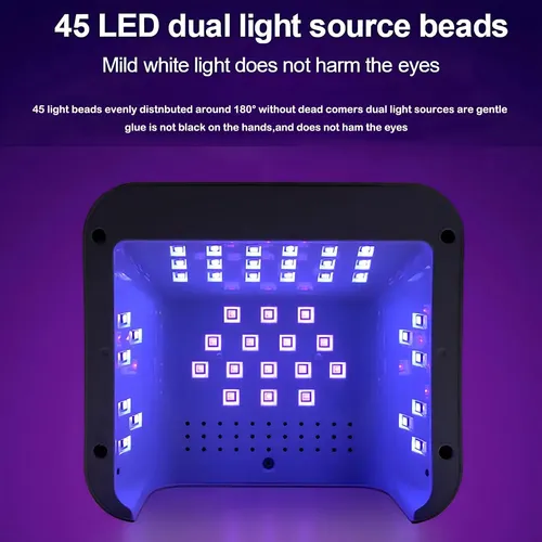 Lámpara Uv Led 268w Para Uñas Con Sensor Y 4 Timers