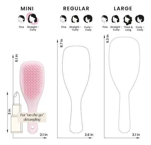 Escova Desenredante Profesional 20cm Antiestática .//