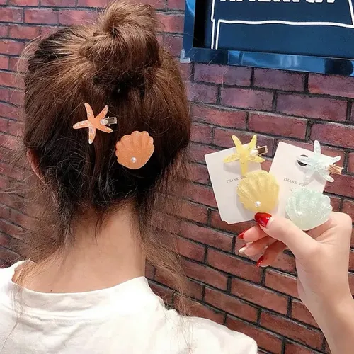 Pinzas For El Pelo De Princesa Con Forma De Concha De Mar *