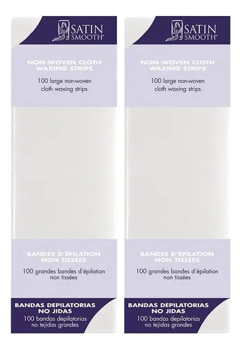 Tiras De Cera Satin Smooth Tamaño Grande 100 Tiras (2