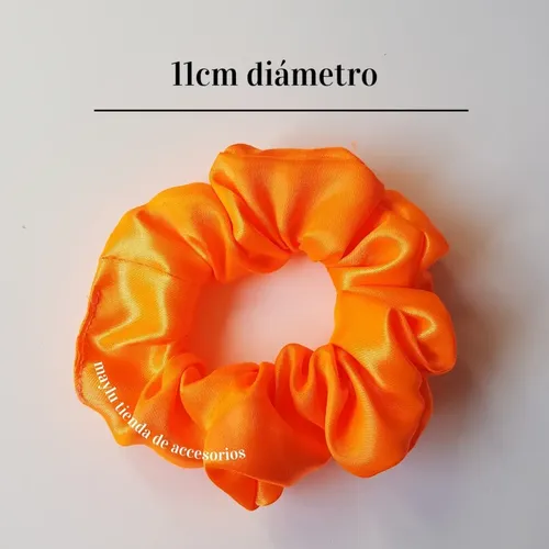 Scrunchies, Colitas De Pelo De Raso Antifrizz. Naranja