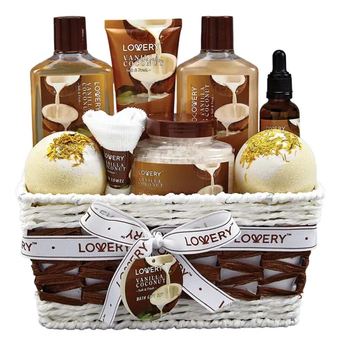 Canasta De Regalo Para Baño Y Cuidado Corporal Lovery Vainil