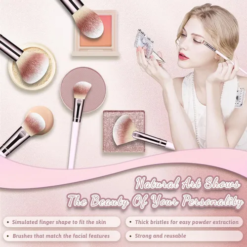 Kit 20 Pinceles Maquillaje Cubre Todas Las Necesidades