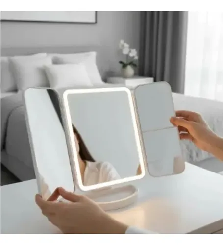 Espejo De Maquillajeled Táctil Aumento Zoom Tocador Skincare