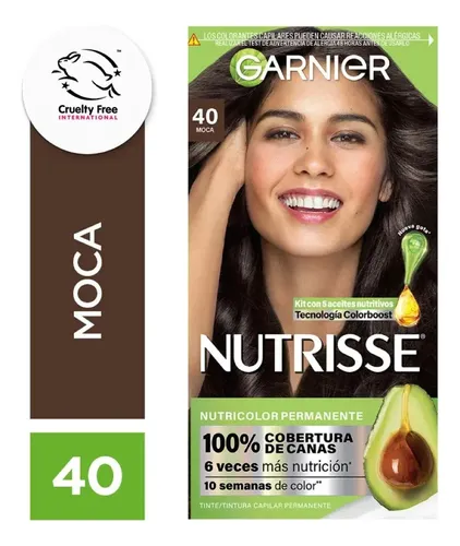 Kit De Tintura Permanente Nutrisse De Garnier Tono Tono 40 Moca