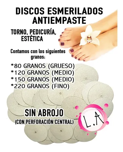 Discos Esmerilado Podología 220 Gr. X 50 U. C/perforación