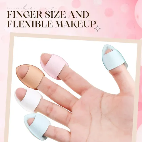 Gerrii 72 Pcs Finger Powder Puff Mini Makeup Sponge Soft …