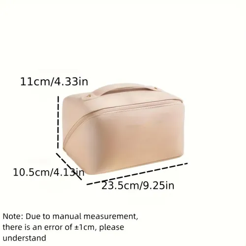 Bolsa De Viaje Y Maquillaje De Piel Sintética De 1 Pieza Con