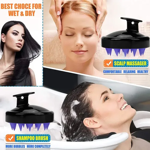 Paquete De 2 Cepillos Masajeadores For Cabello Y Cuero Cabe