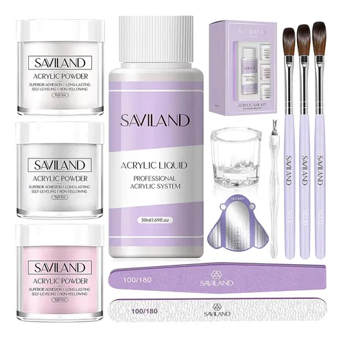 Kit Acrílico De Uñas Para Principiantes Saviland A1