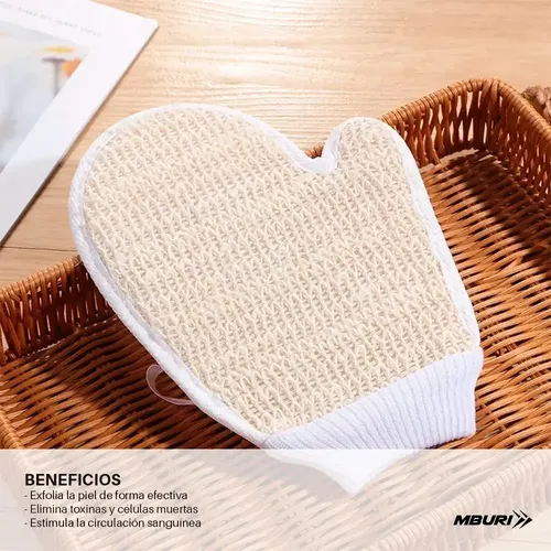 Guante Sisal Exfoliante Corporal Esponja Baño Cuerpo Masajes