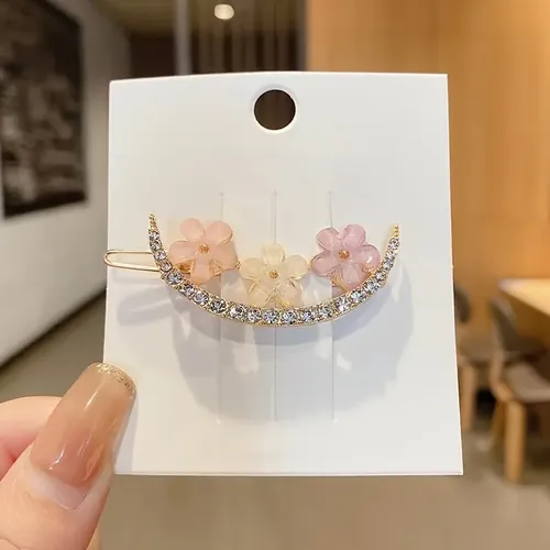 4 Piezas De Horquillas Para El Cabello Con Pétalos De Flores