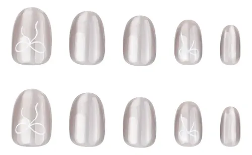 Uñas Postizas Premium Grey Cat-eye Para Otoño/invierno
