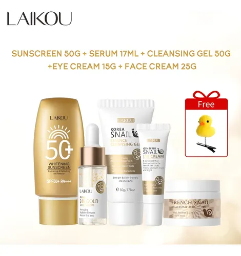 Set De Cuidado Facial Protector E Hidratante Laikou De 5 Pie