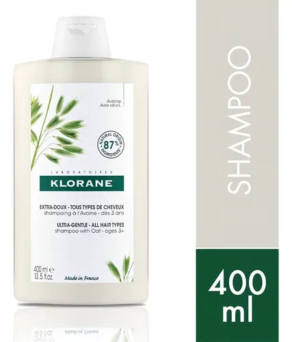 Shampoo Klorane Leche de Avena Vegano Libre de Sulfatos 400ml