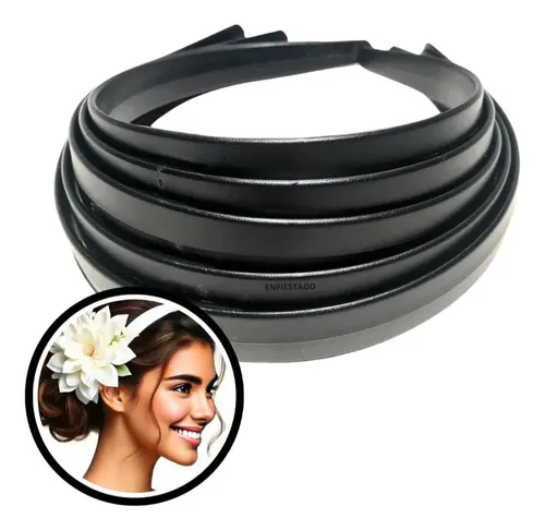 Diadema Ancha De 2cm Negra 24 Piezas Toothless