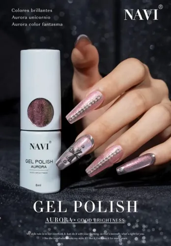 Esmalte Semipermanente Navi Efecto Aurora Uv/led 8ml