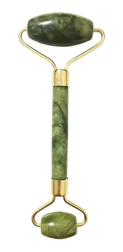 Masajeador Facial Corporal Rodillo Piedra Jade Verde Premium