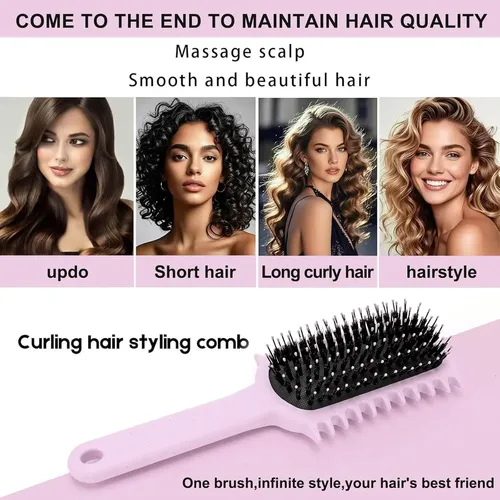 !cepillo Para Cabello Rizado, Cepillo Definidor De Rizos…^ Green Brush