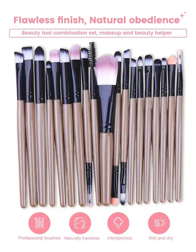 Q Set De Brochas Y Esponjas De Maquillaje Con Cosmetiquera W