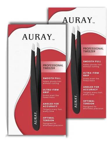 Pinza Profesional Para Cejas Negra Acero Inoxidable